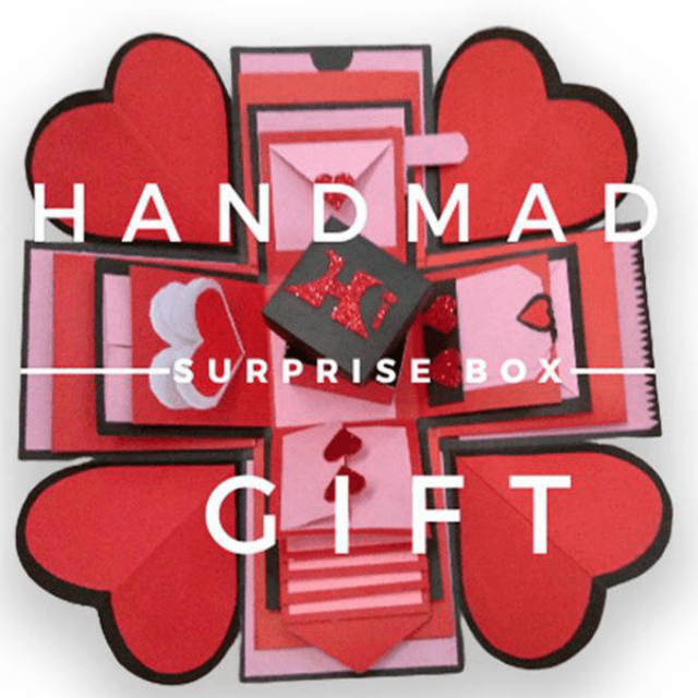 Surprise Handmade Square Gift Box For Valentines Birthday