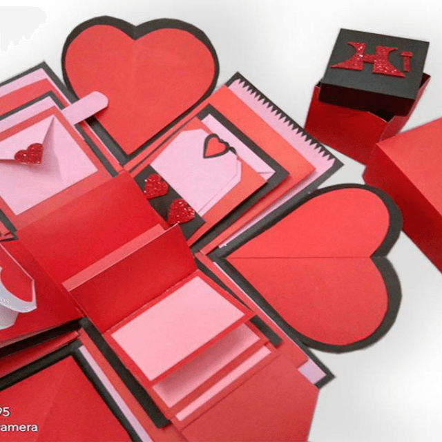 Surprise Handmade Square Gift Box For Valentines Birthday