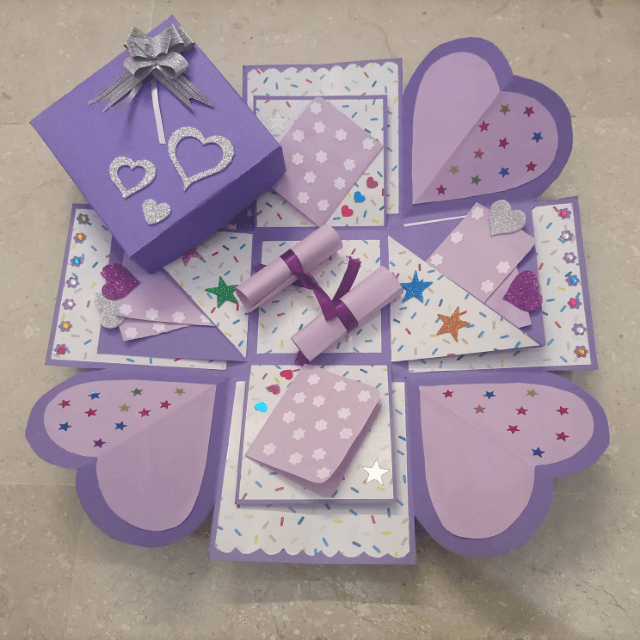 Two Layer Surprise Gift Box For Birthday, Wedding