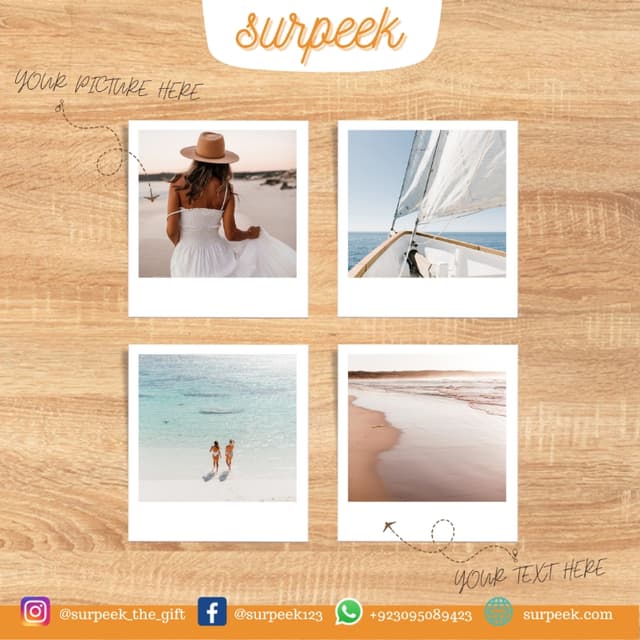 Customized Polaroids for Birthday, Wedding, Anniversary,Room Decor, Mother
